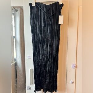 a new day Black Medium Pleated Maxi Skirt NWT